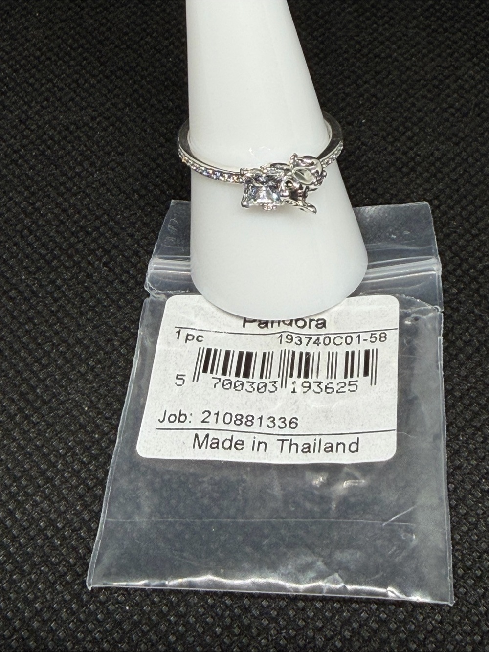 Pandora Disney’s Stitch & Stone Ring - 193749C01-58 Ring Size 8.5